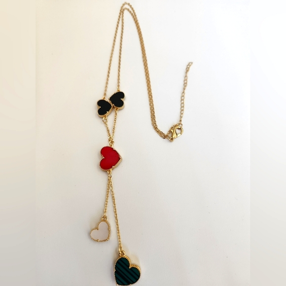 vca heart multicolor long necklace *new - Picture 3 of 5